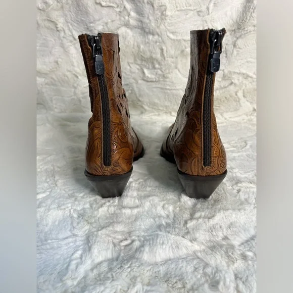 Donald J. Pliner Tan Floral Ankle Booties - Picture 4 of 5